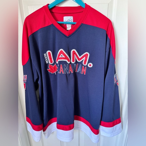 VTG Molson Canadian Hockey Jersey Size XL I Am Canadian - Picture 3 of 7